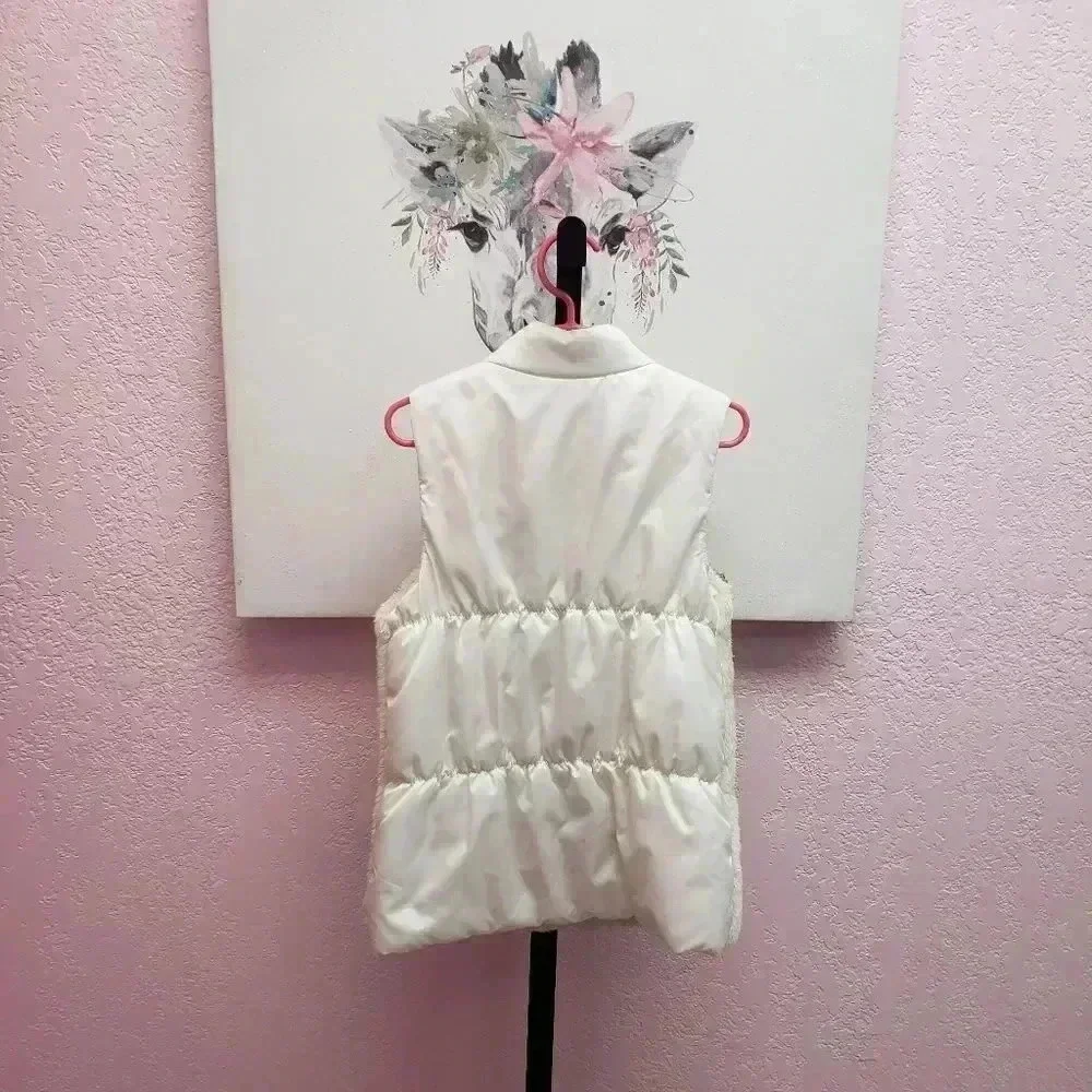 Faded Glory Off White Shimmery Vest
